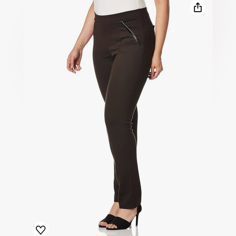 Rafaella Slim Ponte Dress Pants For Women, Pull-On Waistband
